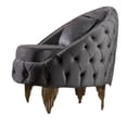 thumbnail image 4 of Newboti Chair with Fabric button-tufted velvet upholstery Finish in Grey 462917023665485, 4 of 6