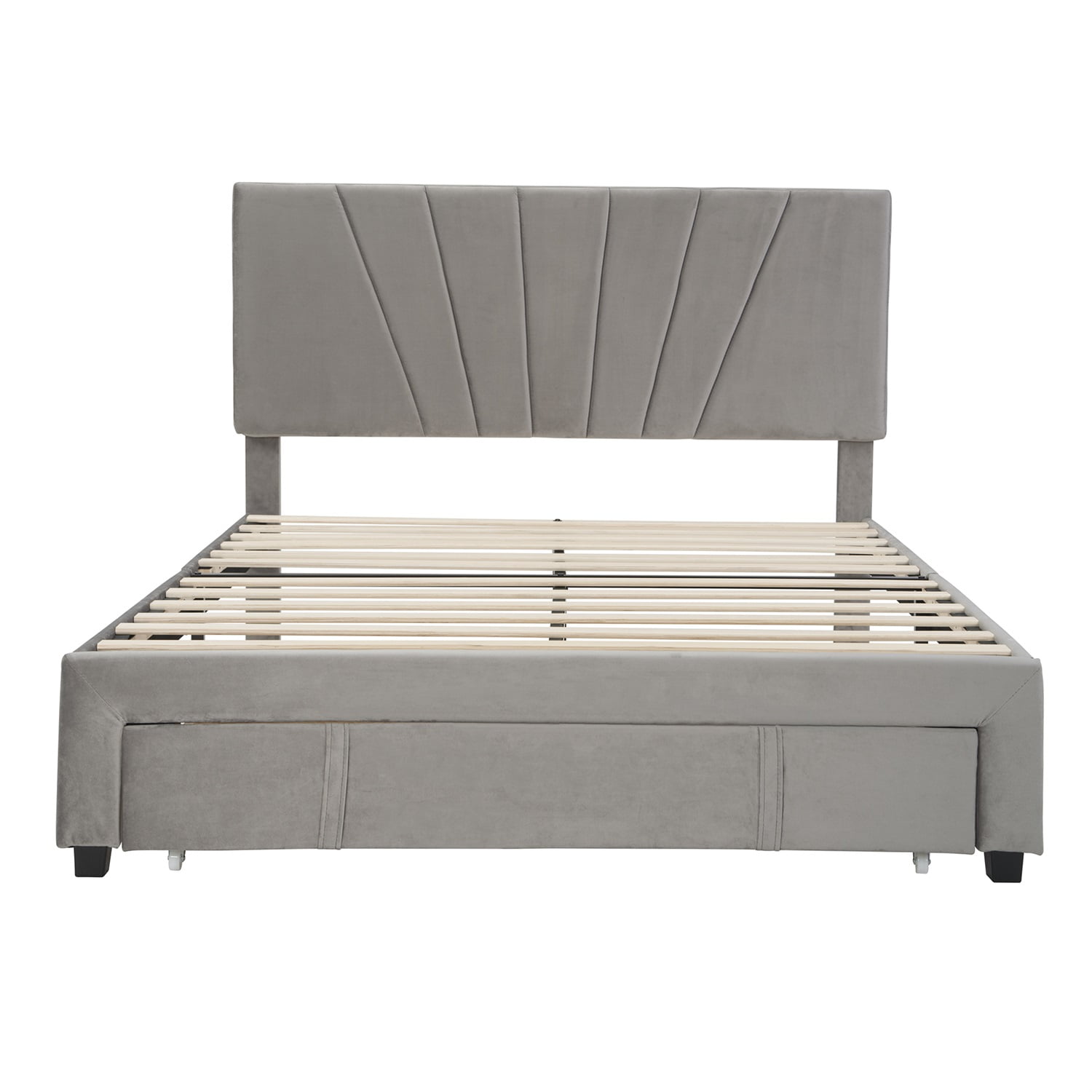 Kadyn Platform Storage Bed with Drawers, Queen Bed Frame with Headboard, Upholstered Platform Bed, No Box Spring Needed, Gray&Queen Kadyn Platform Storage Bed with Drawers, Queen Bed Frame with Headboard, Upholstered Platform Bed, No Box Spring Needed, Gray&Queen