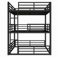 thumbnail image 4 of Luckynote Queen over Full XL over Queen Bunk Bed, Metal Triple Bunk Bed with Bed Guard, Heavy Duty, Black, 4 of 10