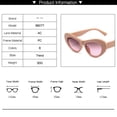 thumbnail image 4 of Lunettes à Moins de 10 $ Noires Femmes en Gelée Couleur Lunettes de Soleil Rétro Simples Ovales, 4 of 5