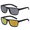 Black, Orange Mirror, variant on Rectangular Sporty Sunglasses for Men- Polycarbonate & Tinted Glasses- Ideal for Sports Activities - Brown, Blue Mirror