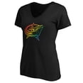 thumbnail image 2 of Women's Black Columbus Blue Jackets Team Pride Logo V-Neck T-Shirt, 2 of 3