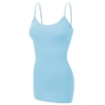 thumbnail image 2 of Essential Basic Women Basic Built In Bra Spaghetti Strap Layering Cami Top Tank - Junior Size, 2 of 5
