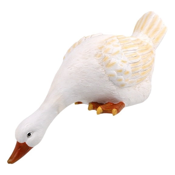 Garden Statue  Ducks, Duck Garden Ornaments Outdoor, Resin Goose Sculpture Pond Fairy Garden Decor