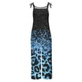 thumbnail image 3 of Usmixi Jumpsuits for Women Plus Size Loose Wide Leg Vintage Floral Graphics Cotton Linen Strap Baggy Long Jumpsuits Overalls Summer Formal Leopard Print Round Neck Sleeveless Maxi Rompers Blue xxl, 3 of 4