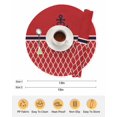 thumbnail image 6 of 13 Inch Round Placemats Set of 4, Red Morocco Non Slip Heat Insulation PP Table Mats, Ocean Nautical Anchor Stripe Geometric Washable Place Mats for Kitchen Dining Party Table Decor, 6 of 7