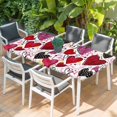 thumbnail image 2 of Romantic Love Table Cloths for 6 Foot Rectangle Tables, Valentine's Day Cartoon Stars Heart Pink Red Patio Waterproof Elastic Fitted Tablecloths, Washable Rectangular Table Cover for Camping, 2 of 8