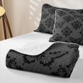 thumbnail image 4 of Erosebridal Retro Damask Quilt Full, Baroque Butterfly Full Bedspread Sets, Dark Gray 03 3-Piece, 1 Coverlet and 2 Pillowcases, 4 of 7