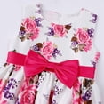 thumbnail image 4 of Weebloom Flower Girl Dress Birthday Wedding Toddler Kids Floral Flowers Prints Sleeveless Beach Straps Dress Princess Clothes Formal Party Pink Girls Dresses, 4 of 7