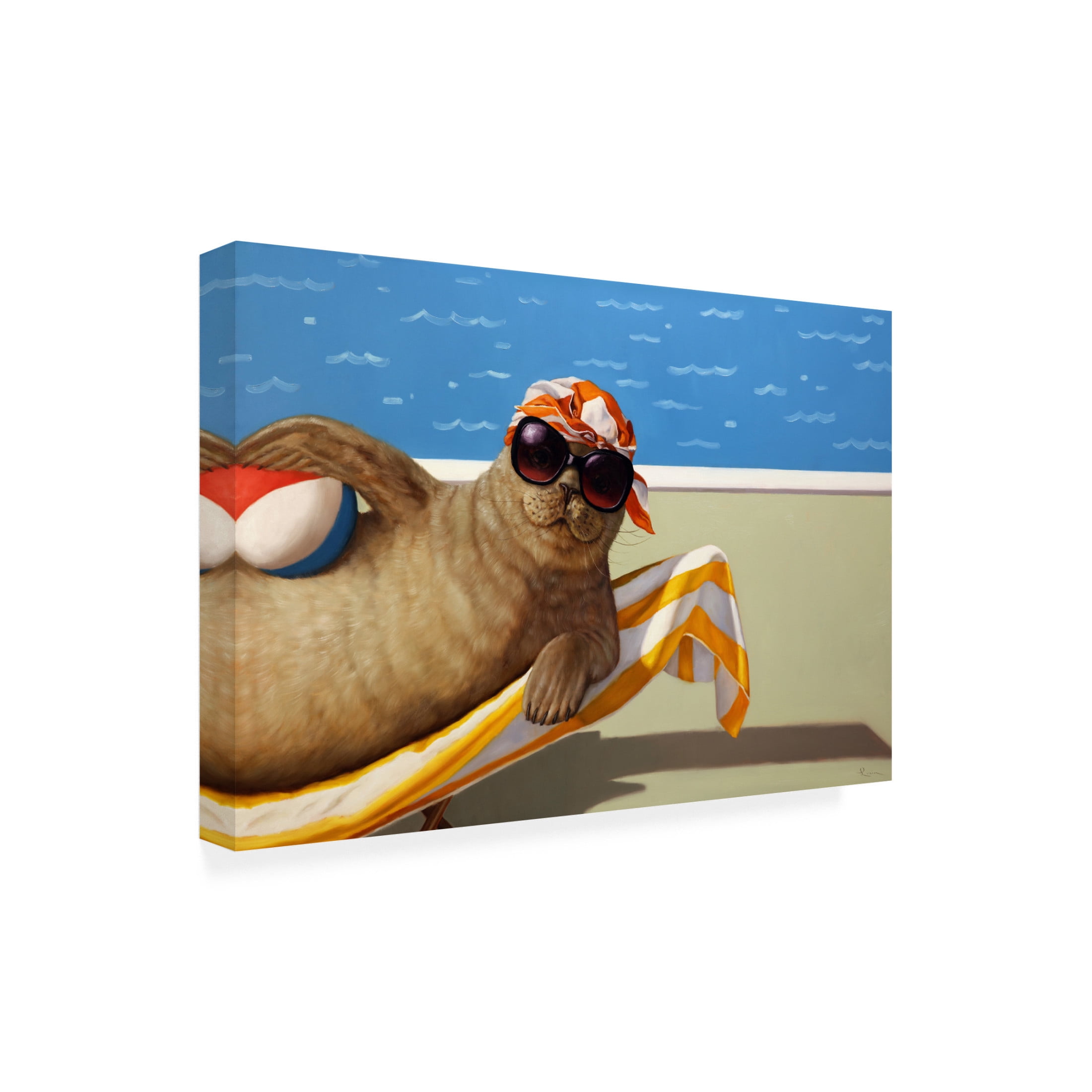 Canvas Wall Art - Lucia Heffernan 'Bathing Beauty' Wall Art for Living Room, Bedroom, or Office Décor by Trademark Fine Art - 19 x 12 Inches