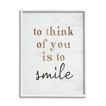 Stupell Industries Romantic Smile Quote Pretty Glam Detail Typography Framed Wall Art, 11 x 14, Design by Lil' Rue