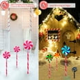 thumbnail image 3 of Zorpupoa Solar Christmas Candy Lights, Set of 3 Solar Lollipops Stake Lamp IP65 Waterproof for Patio Yard Pathway, Red, 3 of 11