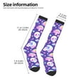 thumbnail image 4 of Fotbe Skull mushroom colorful print Women's Men's Novelty Crew Socks Cotton Socks Knee High Socks for Walking,Running,Nurses,Pregnancy, 4 of 8