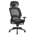 thumbnail image 3 of SPACE Deluxe Matrex Black Back Executive Office Chair with Leather Seat, 3 of 5