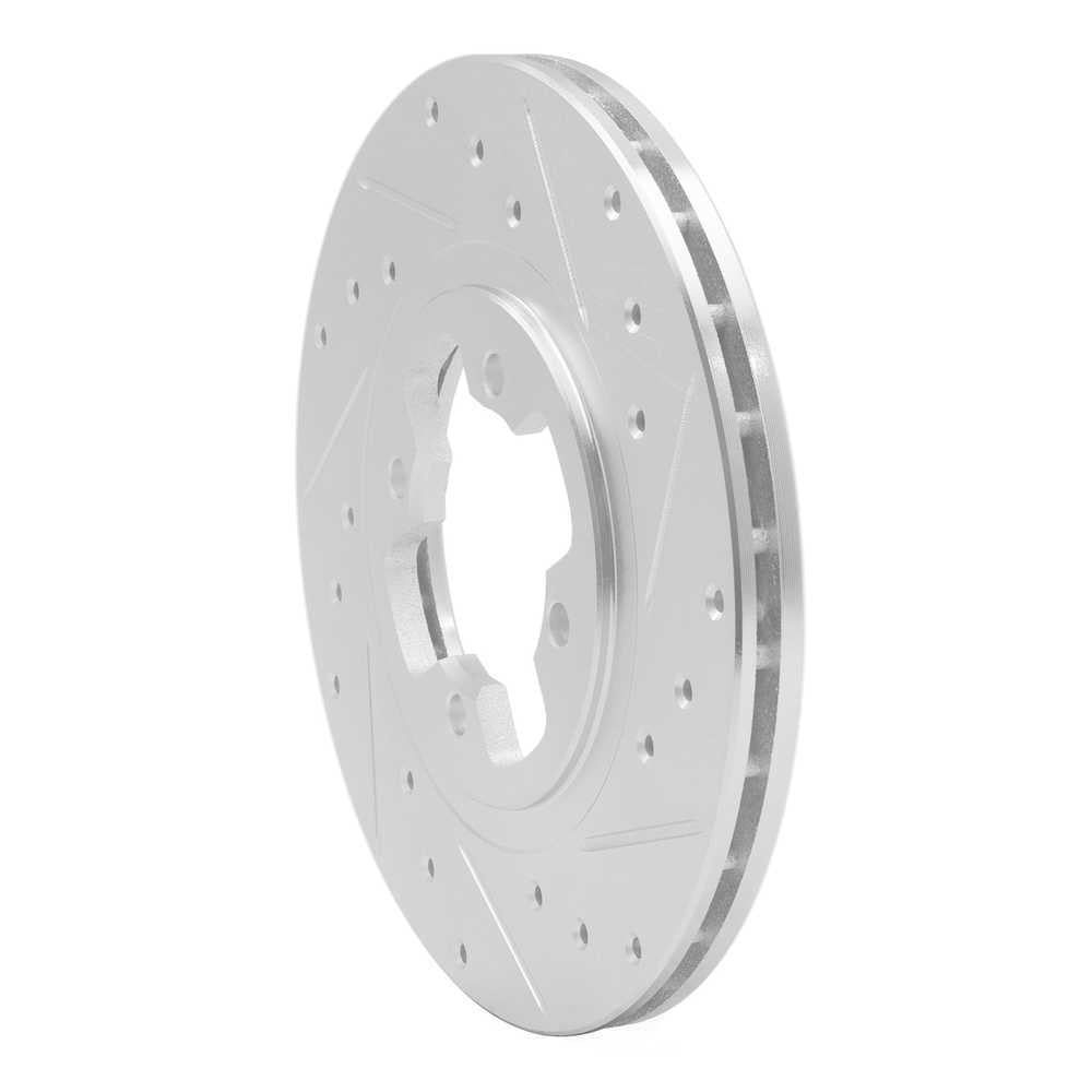 Dynamic Friction Company 631-67008R DFC Brake Rotor - Drilled And Slotted - Silver