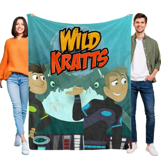 Wild Kratts anti-pilling, suave, ligera, esponjosa y acogedora de lujo para hogar y cocina – Perfecta para niños y adultos,120X150cm