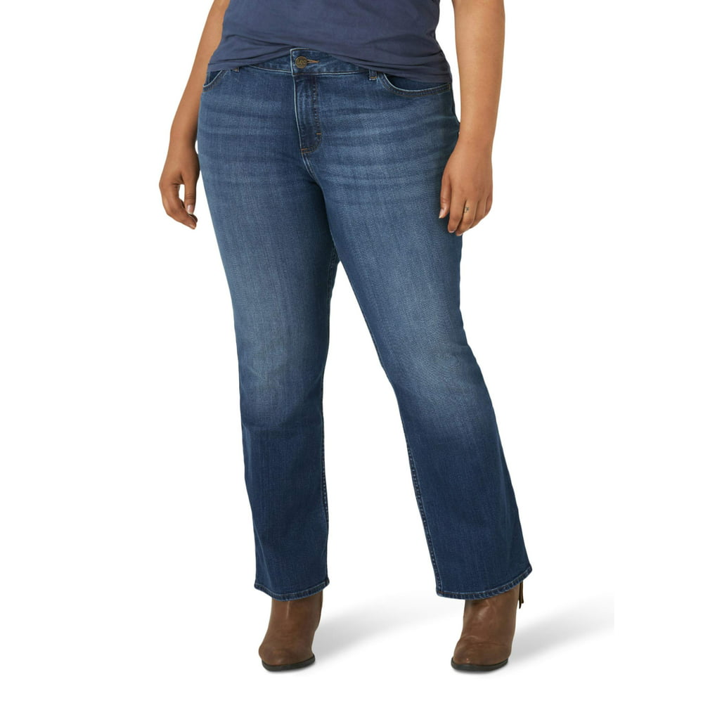 Lee - Lee Women's Plus Size Bootcut Jeans - Walmart.com - Walmart.com
