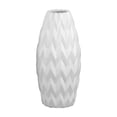 thumbnail image 6 of Dallyn Ceramic Rounded Bellied Vase with Round Lip and Embossed Wave Design, 6 of 7