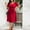 Red, variant on Zorckvet Womens Tunic Dresses Summer Plus Size Crewneck Loose Short Sleeve Graphic Dress for Women
