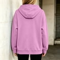 thumbnail image 6 of Zekutng Oversized Hoodies for Women Full Zip Hooded Sweatshirt Jacket Solid Casual Long Sleeve Fall Outfits with Zipper Patch Pocket, Sizes S-3XL, 6 of 6