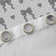 thumbnail image 4 of Manfei Gray Bow Love Heart Polka Dot Black Out Curtains, Neutral Curtains Pack of 2 (42x63 Each) for Men Women, 4 of 6