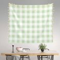 thumbnail image 2 of Pofeuu Green Checkboard Print Wall Tapestry Decoration Wall Hanging Tapestry 60 x 51 Inch, 2 of 6