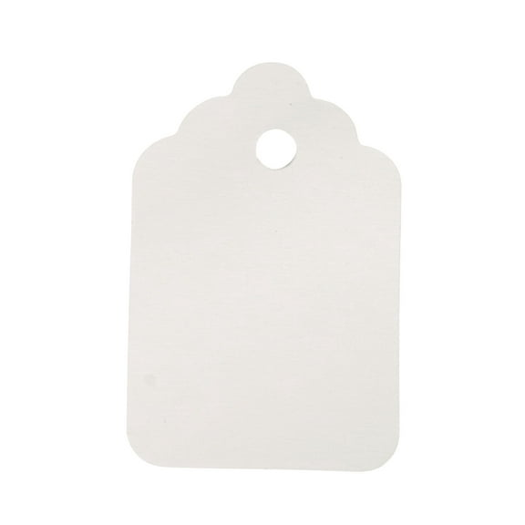 #5 Unstrung White Merchandise Price Tags - 1-1/16"W x 1-5/8"H - Pack of 1000- White Unstrung Price Tags for Clothes  Retail Clothing Tags  Durable and Versatile Unstrung Tags for Clothing Items