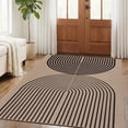 thumbnail image 3 of Garvee 8'x10' Modern Rainbow Area Rug Geometric Stripe Carpet, Washable Non Slip Rug for Living Room Bedroom Dining Room, Linen and Black, 3 of 8