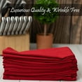 thumbnail image 2 of Christmas Red Cloth Dinner Napkins Kitchen Cloth Napkins 12 Pack 18X18 Inches Cotton Blend Soft Fabric with Hemmed Edges Washable Reusable Linen Napkins for Parties Setting Table Decor (Red) by, 2 of 3