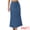 Blue, variant on DARING DIVA Women's Denim Maxi A Line Raw Hem Jean Skirt Small Deep Blue