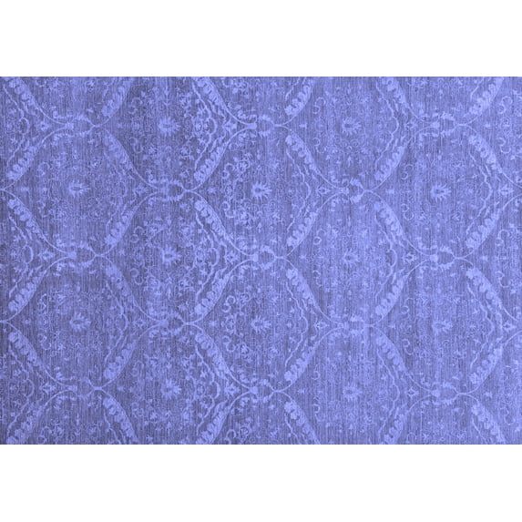 Ahgly Company Indoor Rectangle Abstract Blue Modern Area Rugs, 3' x 5'