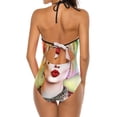 thumbnail image 3 of Harley Quinn Birds Of Prey Women's Swimwear Strap One Piece Backless Tummy Control V Neck Swimsuit Summer Beach Vacation Bathing Suit, 3 of 7