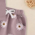 thumbnail image 5 of kpoplk Toddler Girl Bow Ribbed Outfit Ruffle Short Sleeve T-shirt Shorts 2 Piece Spring Summer Cute Casual Clothes Set(Light Purple,6-12 M), 5 of 8
