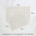 thumbnail image 4 of White, Medallion, 2-Piece Bath Rug Set, Jean Pierre, 4 of 10