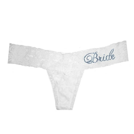 Classy Bride?s Wedding Underwear Bedazzled Bridal Lingerie for Women - White