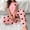*Pink, variant on Women's Heart Print Pajama Set,2 Piece Sleeveless Top and Wide Leg Pants Loungewear,Soft Casual Sleepwear Pink,Women's Plus L