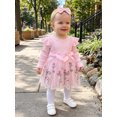thumbnail image 5 of RUINIXCW Baby Girl Fall Outfits Crew Neck Long Sleeve Romper Dress and Headband 2Pcs, 5 of 8