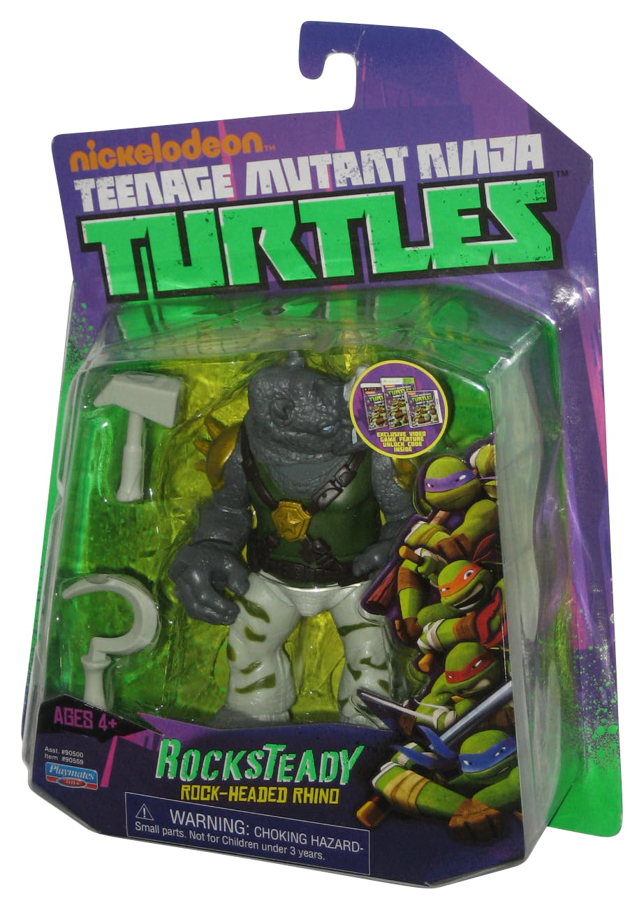 4''  TMNT Rocksteady RHINO Teenage Mutant Ninja Turtles ACTION FIGURE Boy Toy 
