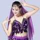 thumbnail image 5 of de Danza de Vientre con Lentejuelas Tops Chaleco de Tirante Cuello V C Púrpura Colcomx Sujetador de baile para mujer, 5 of 8