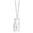 thumbnail image 2 of ANGARA Lab Grown Diamond Pendant with Lab Diamond Accent for Women in 925 Sterling Silver (Size-6x4mm| Color-F-G| Clarity-VS) | Anniversary, Jewelry Gift for Women | Lab-Grown Diamond Necklace, 2 of 7