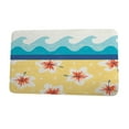 thumbnail image 1 of Surf, Sand, & Sea Surf, Sand, & Sea Yellow Floral Print Bath Mat, 1 of 5
