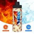 thumbnail image 5 of Fotbe Cartoon Popcorn Pattern 18 Oz Sports Insulated Kettle Vacuum Cup Stainless Steel Travel Mug Cup Thermal Flask,Insulated Kettle for Cycling Gym Basketball Outdoor, 5 of 7