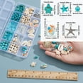 thumbnail image 3 of 1 Box 210Pcs Starfish Bead Turtle Beads Lucky Turquoise Beads Bulk Summer Ocean Beads Sea Animal Charms Shell Beads Seashell Charms Beading Kits Women DIY Craft Supplies Mixed Color, 3 of 9