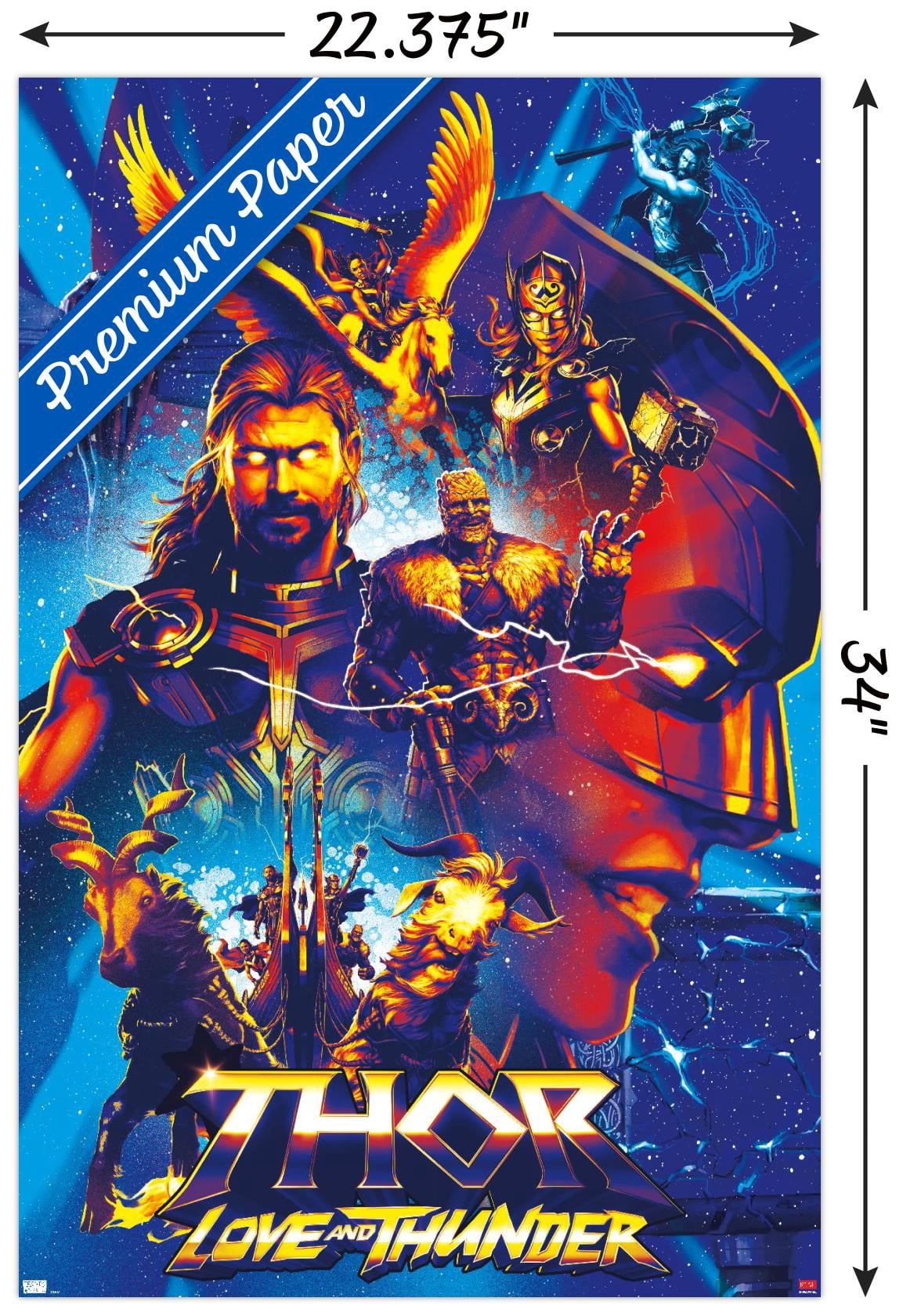 Marvel Thor: Love and Thunder - Group Wall Poster, 22.375" x 34"