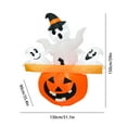 thumbnail image 3 of Hogar y cocina, Decoración del hogar, Decoración navideña, Película de aire de calabaza fantasma de Halloween de 59 pulgadas de alto, Decoración de calabaza fantasma, Modelos inflables de poliéster, 3 of 8