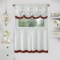 thumbnail image 2 of Achim Lana Indoor Polyester Light Filtering Solid Tier & Valance, Lava, 58-in W x 36-in L, 2 of 5