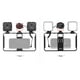 thumbnail image 5 of Plataforma de teléfono Andoer Smartphone Video Rig Grip con Rig Micrófono de doble luz LED con montaje de choque para la grabación de películas Vlog Compatible con iPhone Samsung HUAWEI, 5 of 8