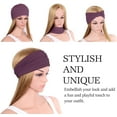 thumbnail image 4 of Bandeau pour Femmes, Bandeau Polyvalent Uni Serre-Tête Multi-Style Décontracté Sport Couvre-Chef, Bandeau Extensible Respirant Évacuant l'Humidité en Microfibre pour Entraînement, Course, Yoga et Plus, 4 of 6