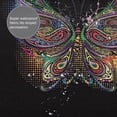 thumbnail image 6 of JOOCAR Waterproof Shower Curtains Sets for Bathroom Accessories with Creativity Art Black Colorful Butterfly Printed,Beautiful Wide Fabric Toilet Curtain for Bathtub 72X72 Inch with 12 hooks, 6 of 7