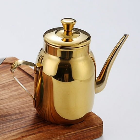 FRCOLOR Stainless Steel Oil Pot Sauce Dispenser Oil Pouring Jar Grease Container Jug 300ml